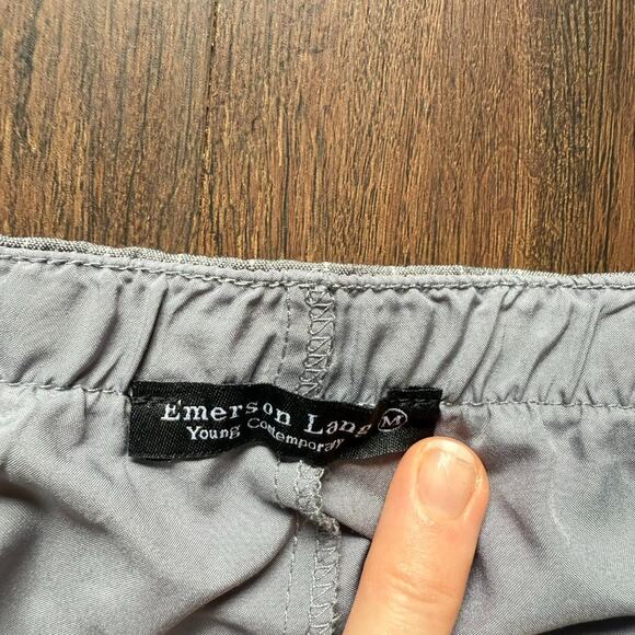 Emerson Lane Gray Pinstripe Skort Wrap Front Pull-On Women’s M - Picture 5 of 7